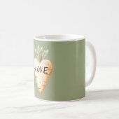 Karotten-Herz-Gemüse Kaffeetasse (VorderseiteRechts)