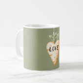 Karotten-Herz-Gemüse Kaffeetasse (Vorderseite Links)