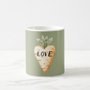 Karotten-Herz-Gemüse Kaffeetasse