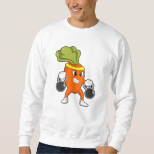 Karotten in Fitness mit Dumbells Sweatshirt
