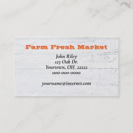 Karotten in Holzkiste Visitenkarte (Rückseite)