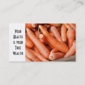 Karotten in Holzkiste Visitenkarte (Vorderseite)