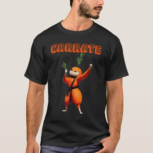 Karotten-Karate-Design T-Shirt (Vorderseite)