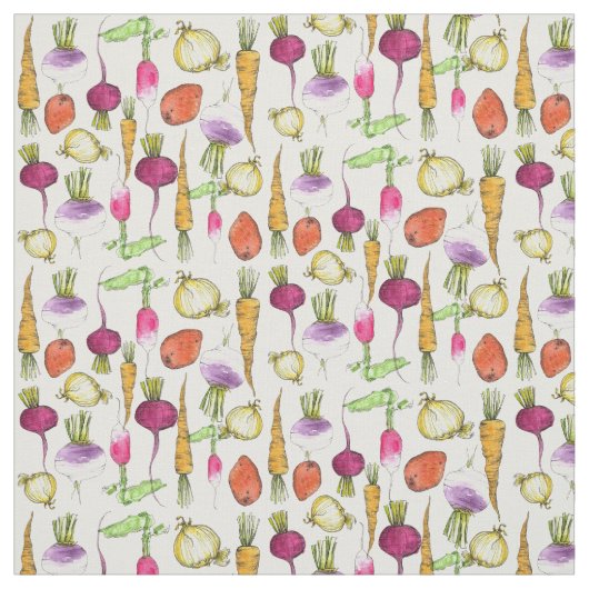 Karotten Kartoffeln Beeren Rottöckchen Gemüse Stoff (Muster)