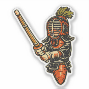 Karotten Kendo — Lustige Gemüse-Marksmanship Aufkleber