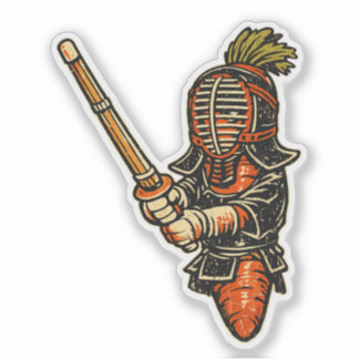 Karotten Kendo — Lustige Gemüse-Marksmanship Aufkleber