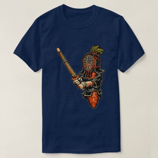 Karotten Kendo — Lustige Gemüse-Marksmanship T-Shirt (Design vorne)