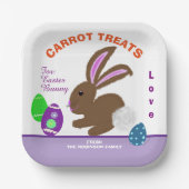 Karotten-Leckereien für Osterhasen Pappteller (Vorderseite)
