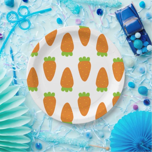 Karotten-Muster-Teller Pappteller (Party)