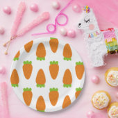 Karotten-Muster-Teller Pappteller (Party)