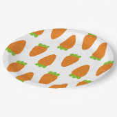 Karotten-Muster-Teller Pappteller (Schrägansicht)