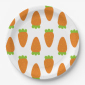 Karotten-Muster-Teller Pappteller (Vorderseite)