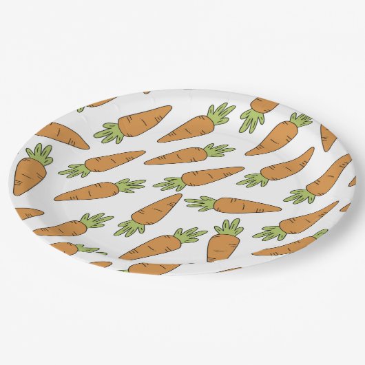 Karotten Pappteller (Schrägansicht)