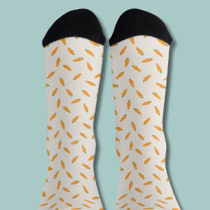 Karotten Pflanzenmuster Socken