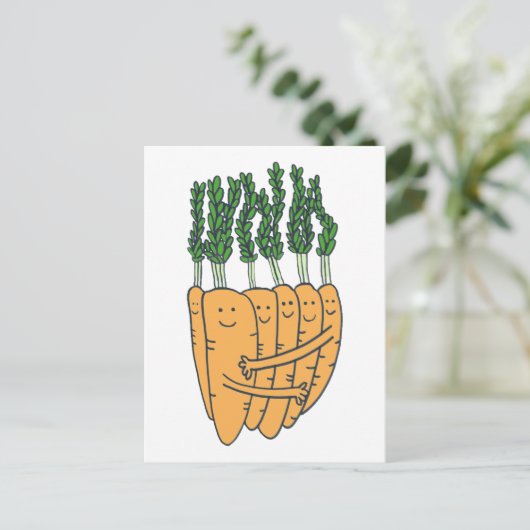 Karotten Postkarte (Stehend Vorderseite)