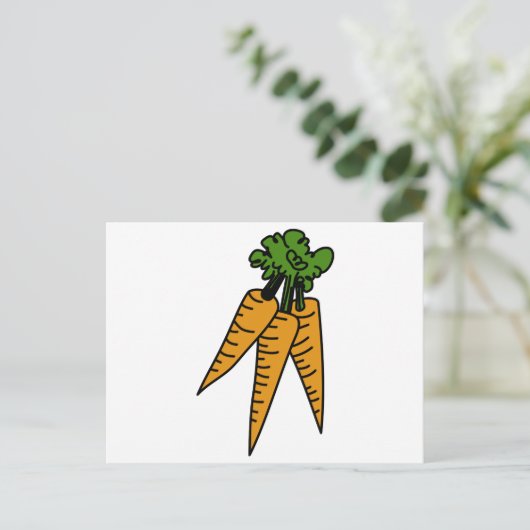 Karotten Postkarte (Stehend Vorderseite)