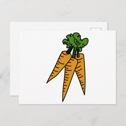 Karotten Postkarte (Vorne/Hinten)