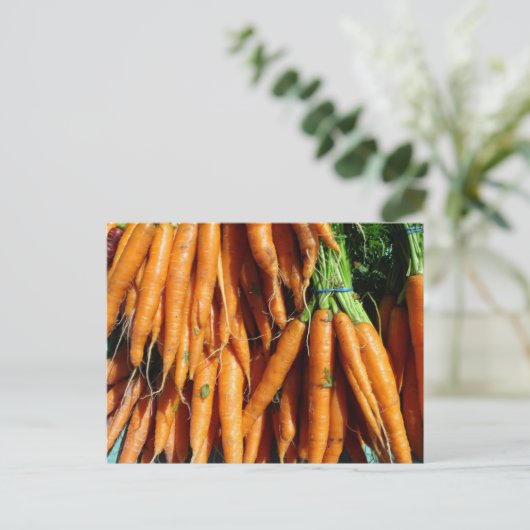 Karotten Postkarte (Stehend Vorderseite)