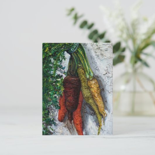 Karotten Postkarte (Stehend Vorderseite)