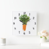 Karotten Quadratische Wanduhr (Zuhause)