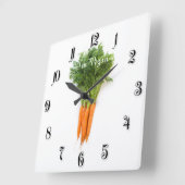 Karotten Quadratische Wanduhr (Winkel)