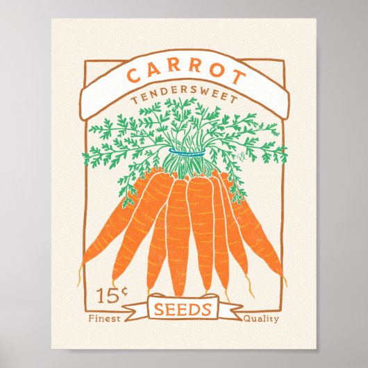 Karotten-Saatgut-Paket Poster (Vorne)