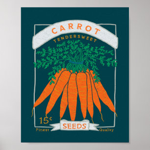 Karotten-Samenpaket Poster (Reich Navy)