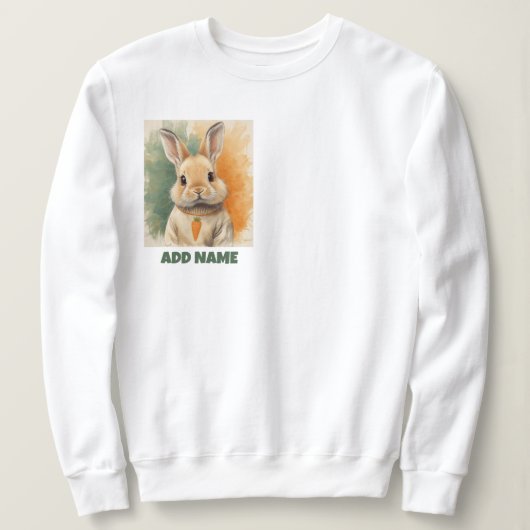 Karotten-Träume-Hase Sweatshirt (Design vorne)