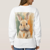 Karotten-Träume-Hase Sweatshirt (Rückseite)