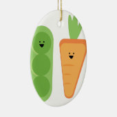 Karotten u. Erbsen Keramikornament (Rechts)