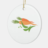 Karotten u. Erbsen Keramikornament (Links)