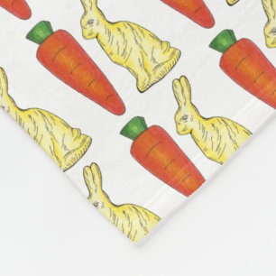 Karotten und Bunnies Chocolate Rabbit Osterbonbons Fleecedecke