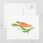 Karotten und Erbsen Postkarte (Vorne/Hinten)