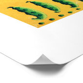 Karotten und Erbsenmalerei Poster (Ecke)