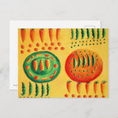 Karotten und Erbsenmalerei Postkarte (Vorne/Hinten)