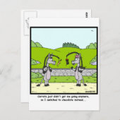 Karotten und Schokolade Postkarte (Vorne/Hinten)