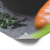 Karotten und Tomaten Pflanzenfotografie Poster (Ecke)