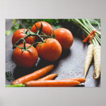 Karotten und Tomaten Pflanzenfotografie