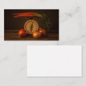 Karotten und Zwiebeln Stillleben Visitenkarte (Vorne/Hinten)