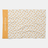 Karotten Vegetables Muster personalisiert Geschirrtuch (Horizontal)