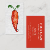 Karotten-Visitenkarten - Niedliches Gemüse Visitenkarte (Vorne/Hinten)