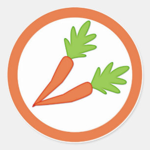 Karottenaromakreis-Aufkleberaufkleber Runder Aufkleber
