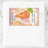 Karottenaufkleber für gesunde Ernährung Rechteckiger Aufkleber (Tasche)