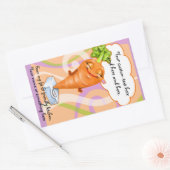 Karottenaufkleber für gesunde Ernährung Rechteckiger Aufkleber (Umschlag)