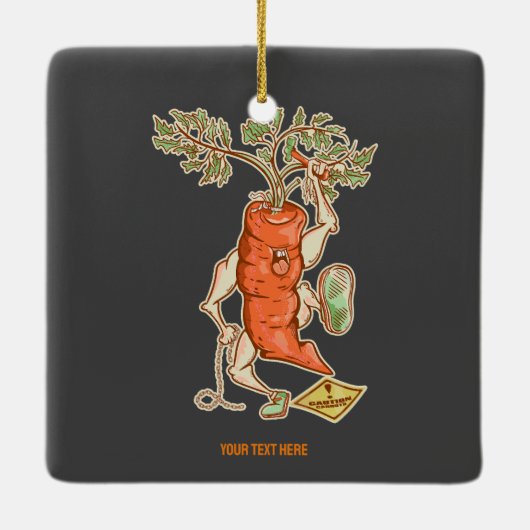 Karottenbekämpfung Feines Gemüse Keramikornament (Rückseite)