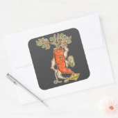 Karottenbekämpfung Feines Gemüse Quadratischer Aufkleber (Umschlag)