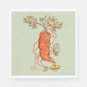 Karottenbekämpfung Feines Gemüse Serviette (Vorderseite)