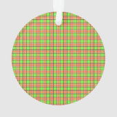 Karottenfarben Kariertes Muster Ornament (Rückseite)