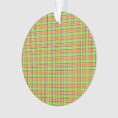 Karottenfarben Kariertes Muster Ornament (Vorderseite)
