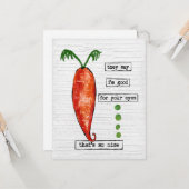 Karottengrube Card - Funny Gemüse - So schön Karte (Vorderseite/Rückseite Beispiel)
